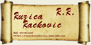 Ružica Racković vizit kartica
